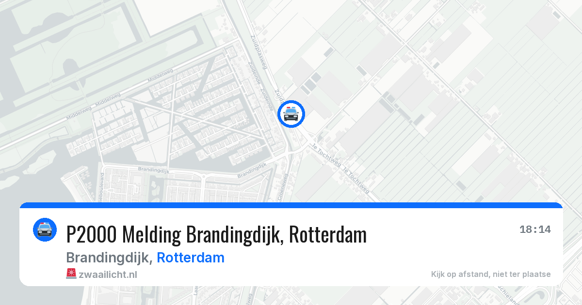 P2000 Melding Brandingdijk, Rotterdam — 9 jul 2026