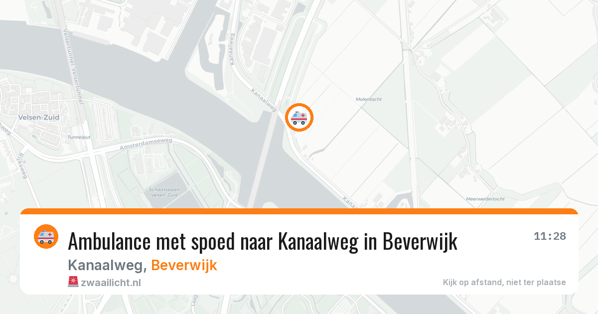 Ambulance met spoed naar Kanaalweg in Beverwijk — 23 mei 2026