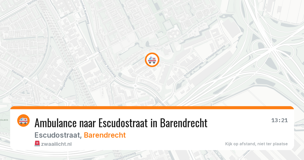 Ambulance naar Escudostraat in Barendrecht — 8 mei 2026