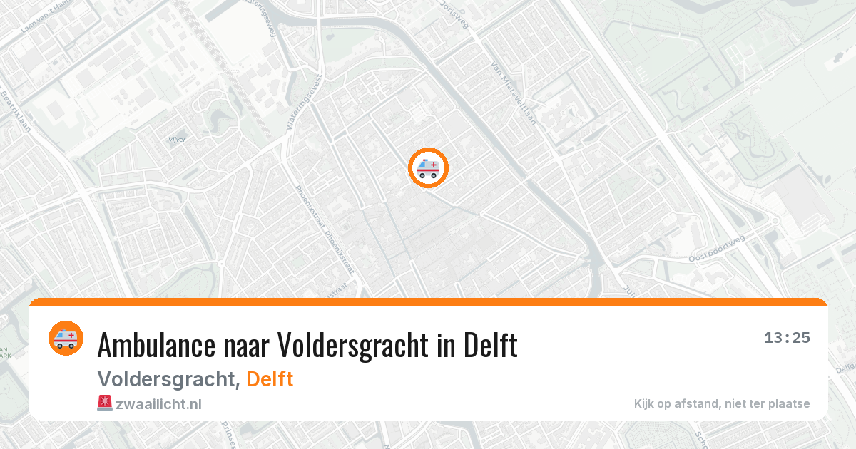 Ambulance naar Voldersgracht in Delft — 19 mei 2026