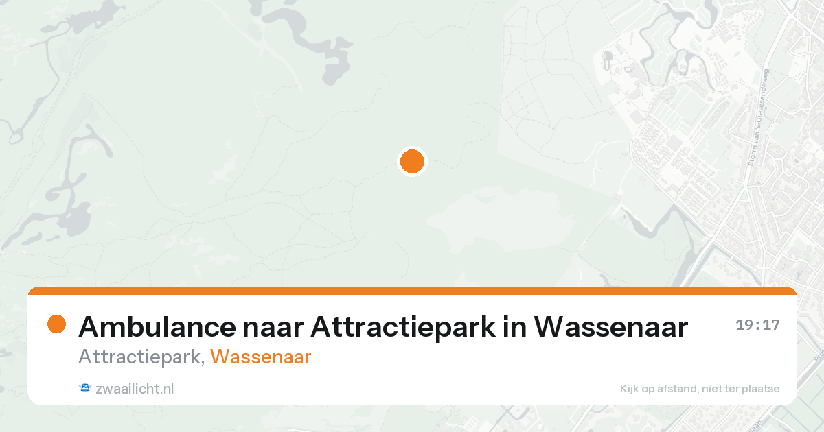 Ambulance naar Attractiepark in Wassenaar — 25 aug 2026