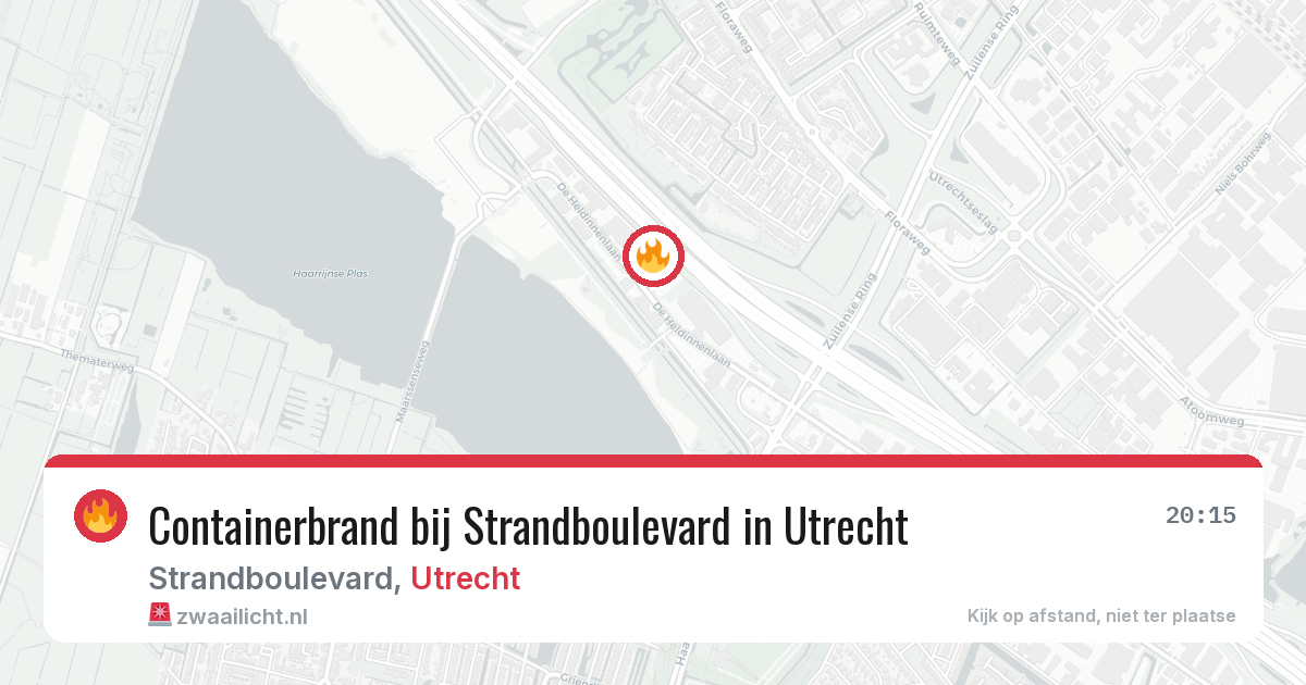 Containerbrand bij Strandboulevard in Utrecht — 23 mei 2026