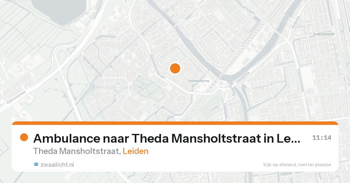 Ambulance naar Theda Mansholtstraat in Leiden — 17 aug 2026