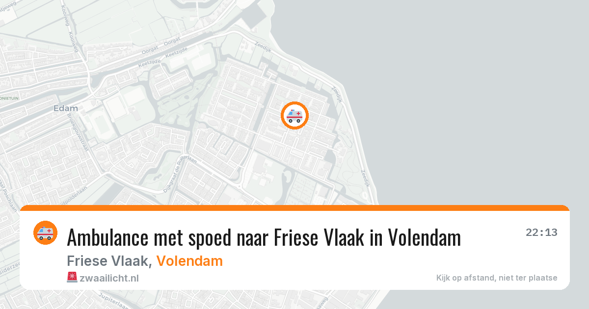 Ambulance met spoed naar Friese Vlaak in Volendam — 3 mei 2026