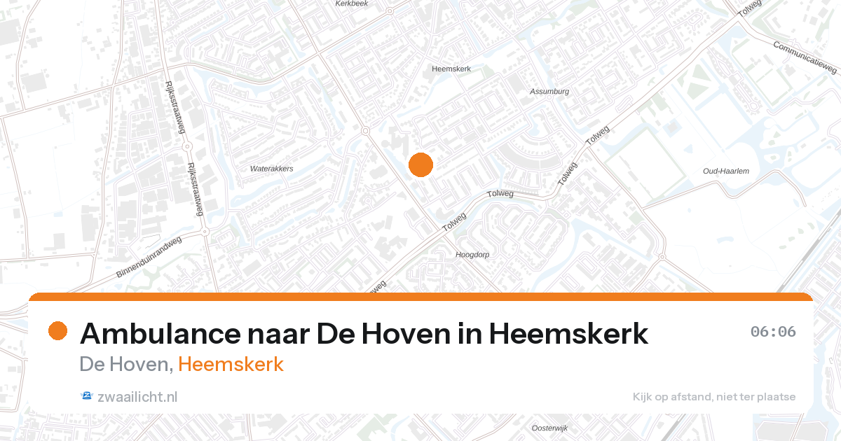 Ambulance naar De Hoven in Heemskerk — 12 jun 2026
