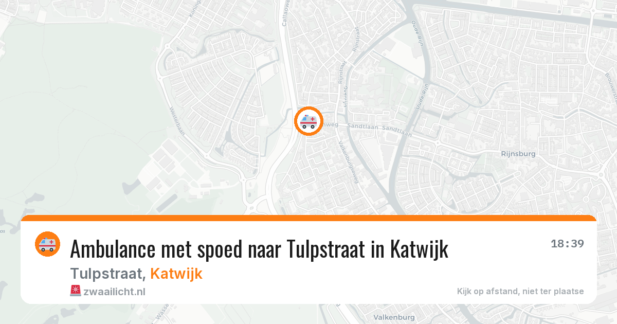 Ambulance met spoed naar Tulpstraat in Katwijk — 1 jun 2026