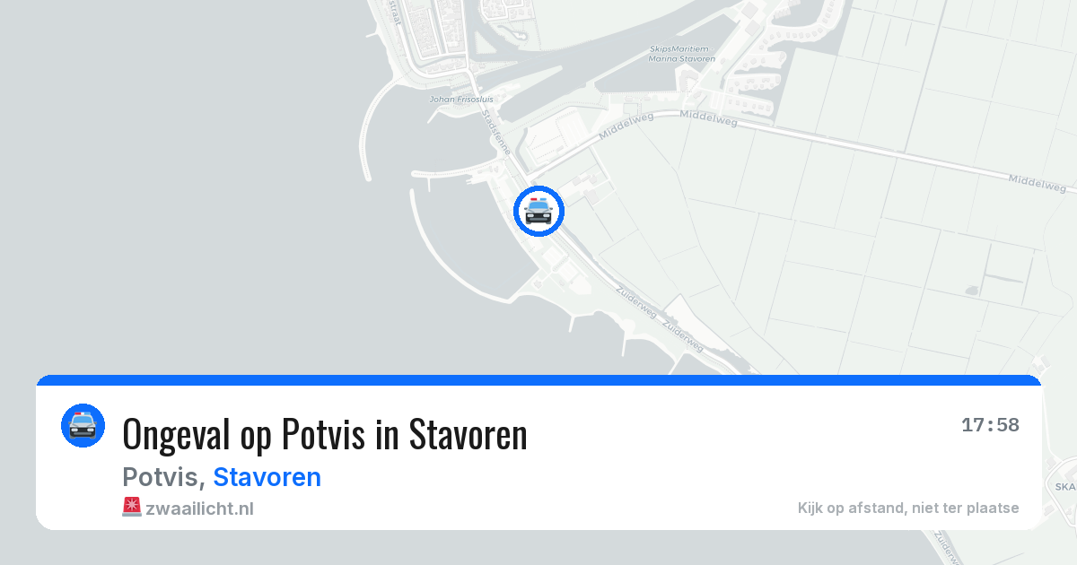 Ongeval op Potvis in Stavoren — 26 jul 2026