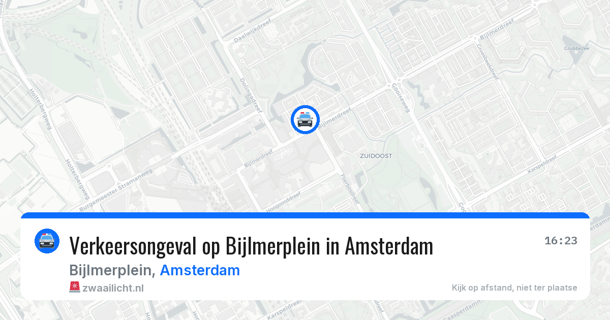 Verkeersongeval op Bijlmerplein in Amsterdam — 8 jul 2026