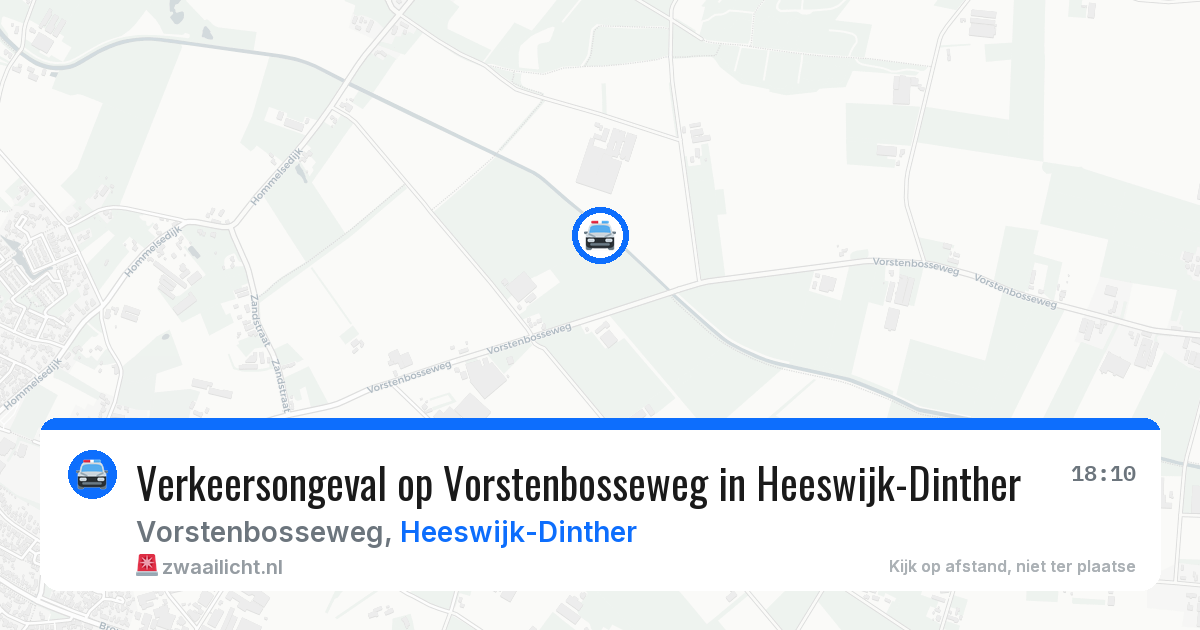 Verkeersongeval op Vorstenbosseweg in Heeswijk-Dinther — 20 apr 2026