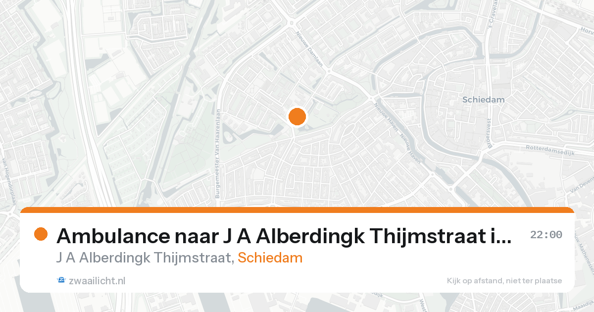 Ambulance naar J A Alberdingk Thijmstraat in Schiedam — 30 mei 2026