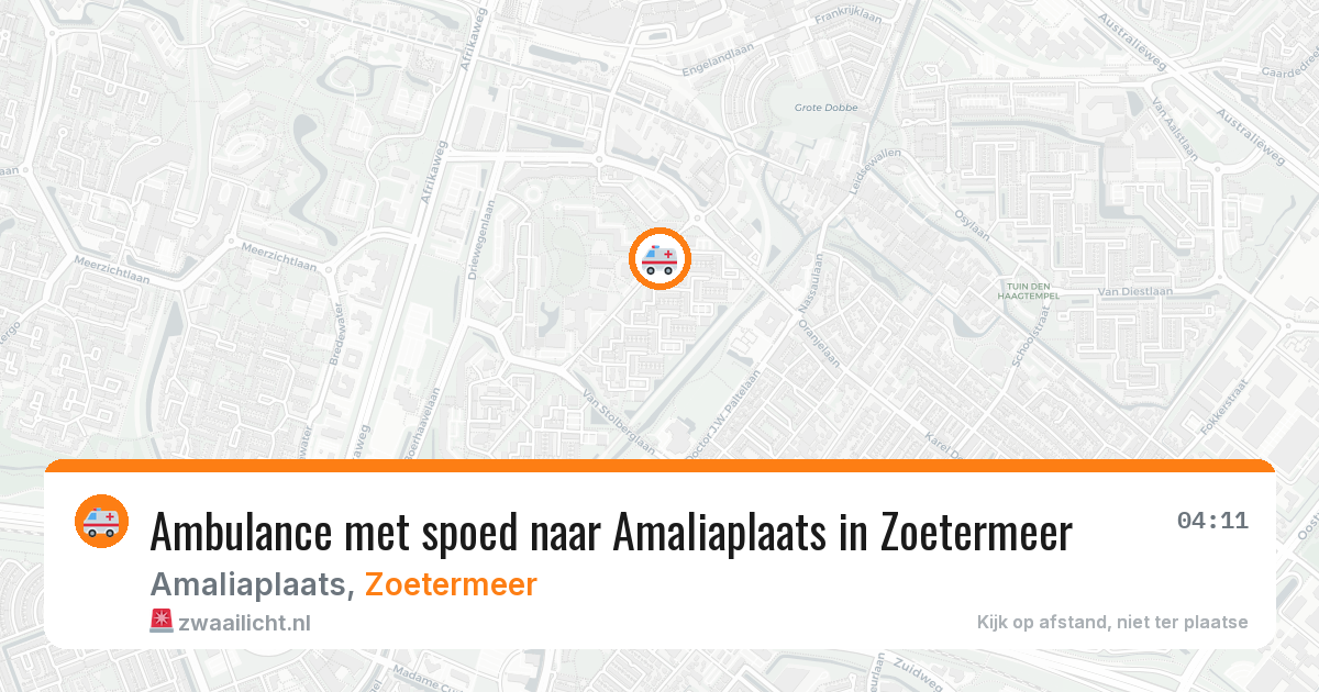 Ambulance met spoed naar Amaliaplaats in Zoetermeer — 23 mei 2026