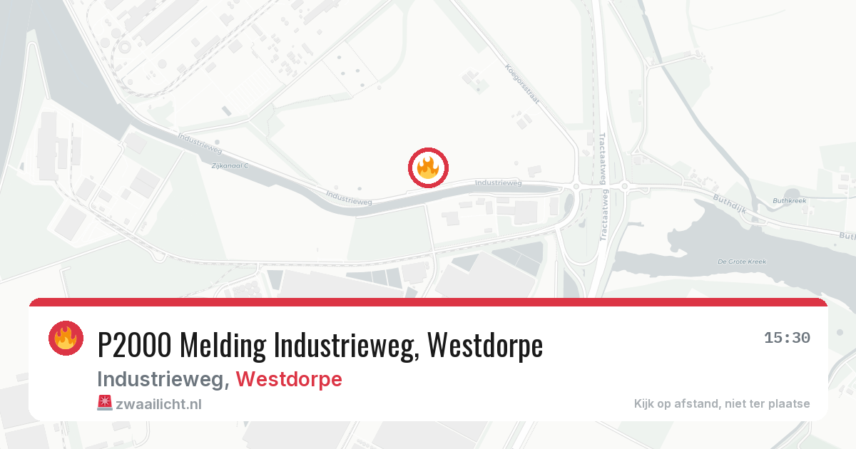 P2000 Melding Industrieweg, Westdorpe — 22 jun 2026
