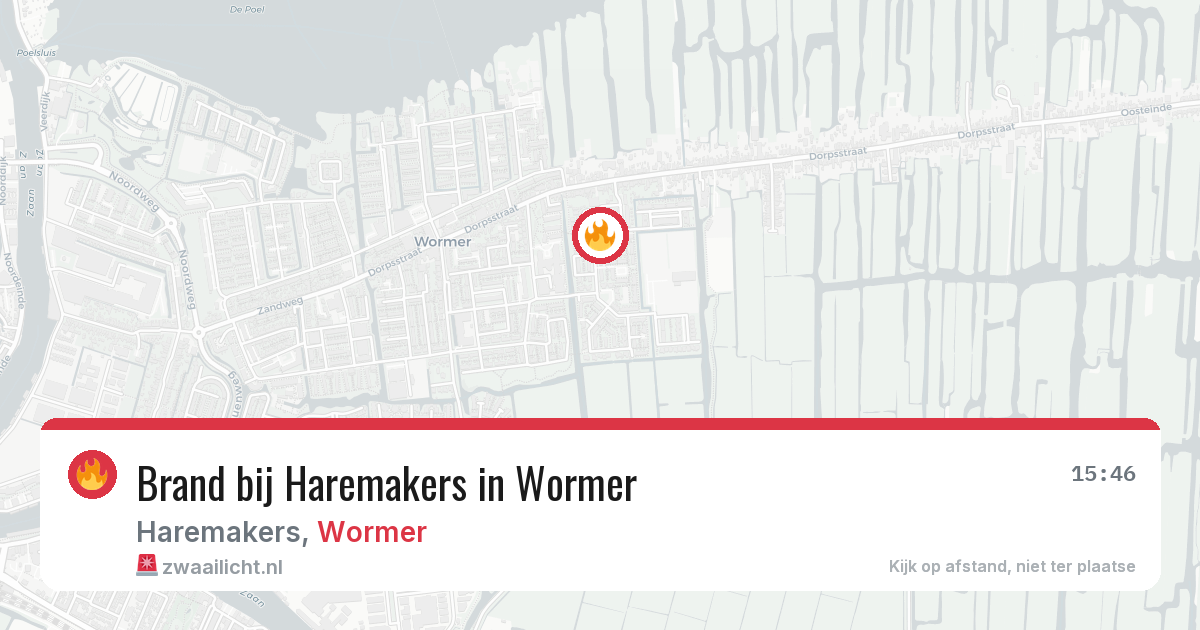 Brand bij Haremakers in Wormer — 27 jun 2026