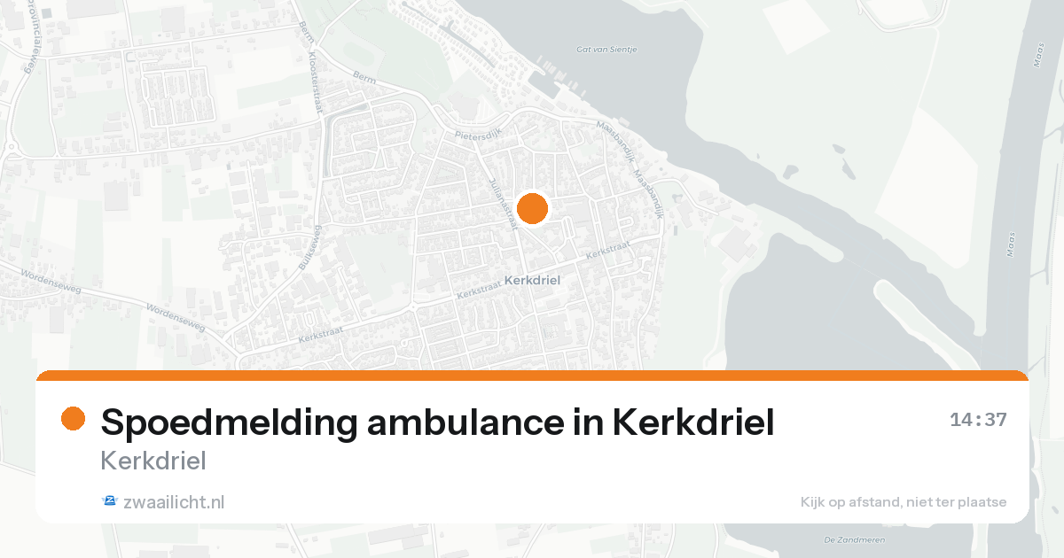 Spoedmelding ambulance in Kerkdriel — 22 jun 2026