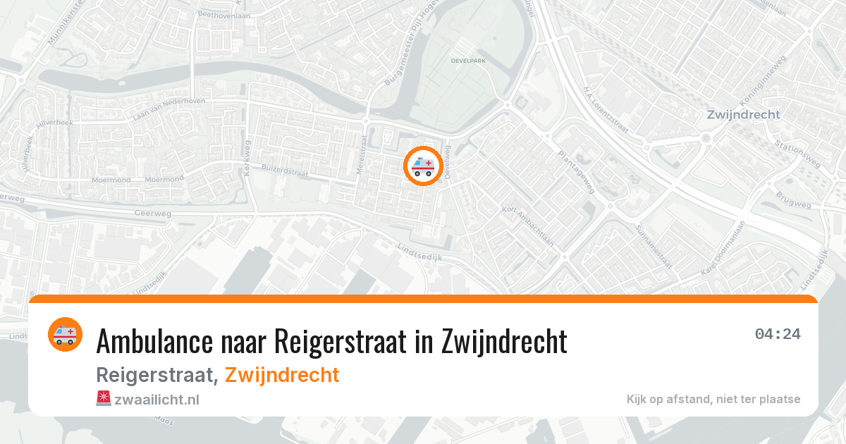 Ambulance naar Reigerstraat in Zwijndrecht — 19 jun 2026