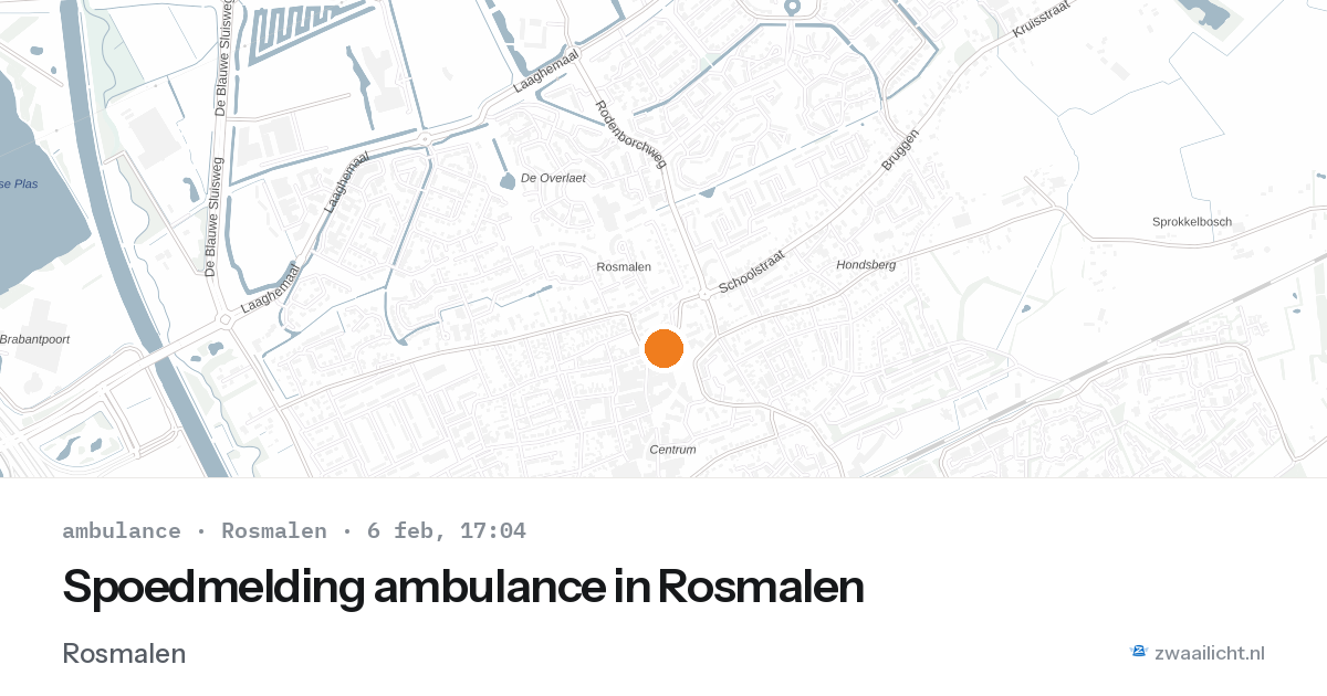 Spoedmelding ambulance in Rosmalen — 6 feb 2026