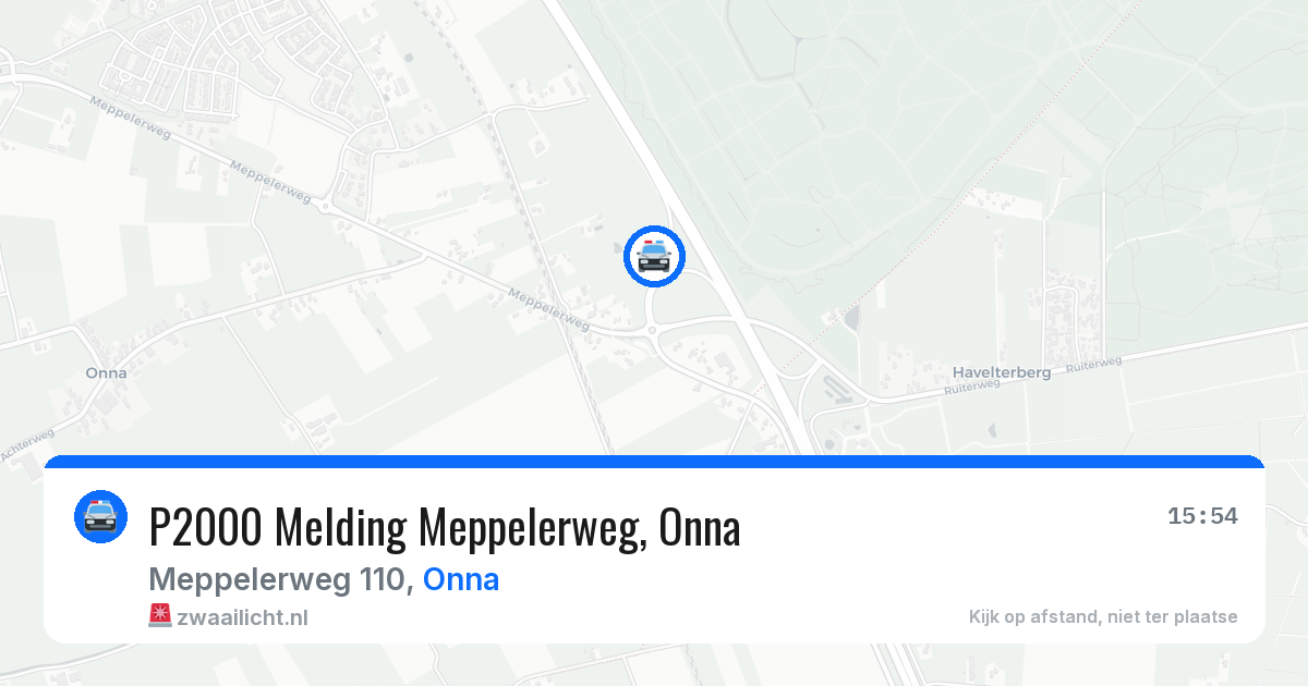 P2000 Melding Meppelerweg, Onna — 2 mrt 2026