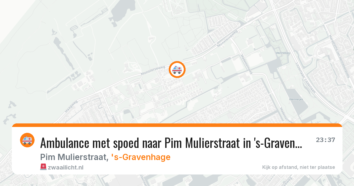 Ambulance met spoed naar Pim Mulierstraat in 's-Gravenhage — 25 jun 2026