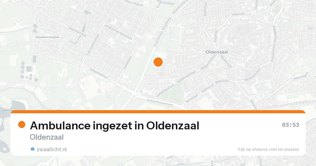 Ambulance ingezet in Oldenzaal — 9 aug 2026