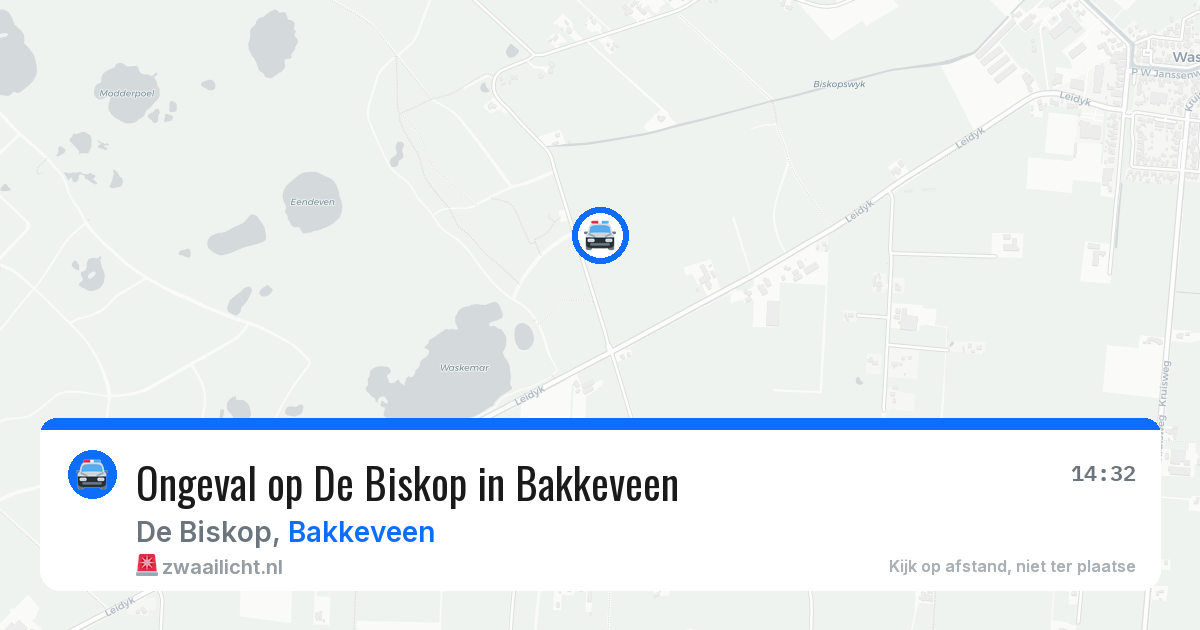Ongeval op De Biskop in Bakkeveen — 9 jul 2026