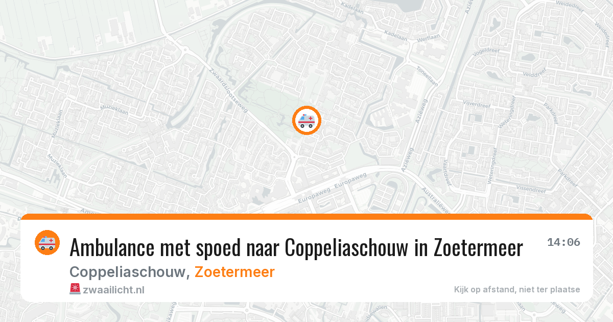 Ambulance met spoed naar Coppeliaschouw in Zoetermeer — 10 jun 2026