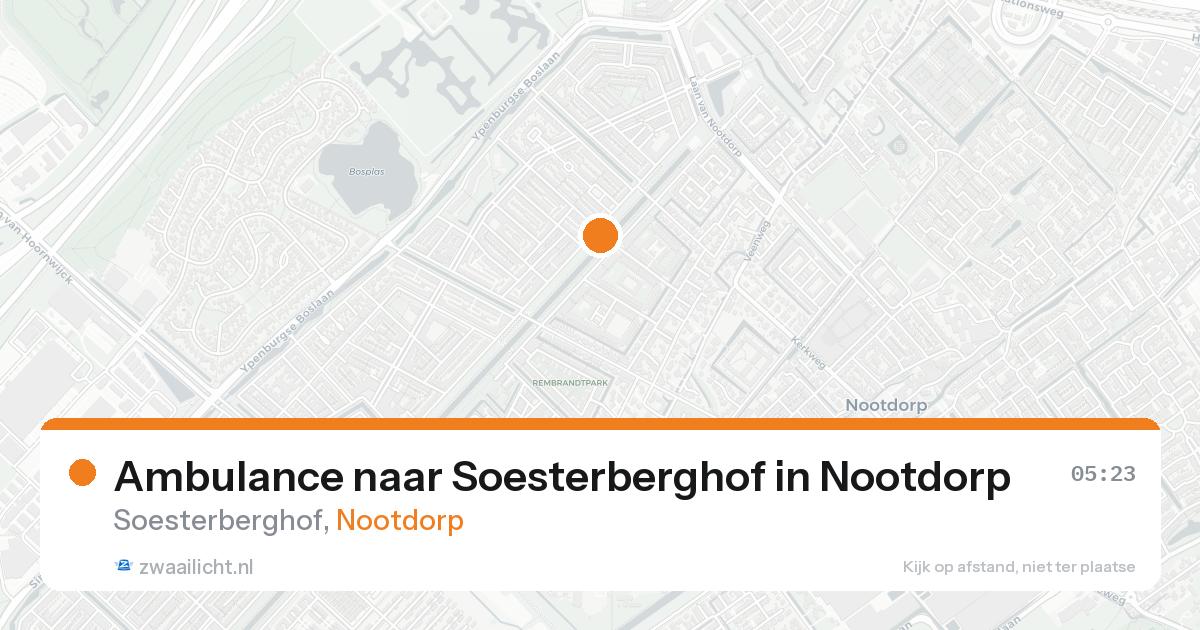 Ambulance naar Soesterberghof in Nootdorp — 17 aug 2026