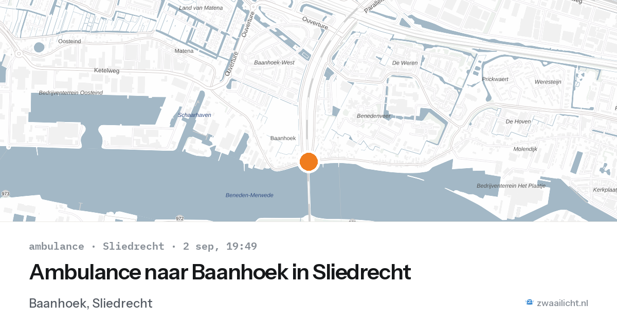 Ambulance naar Baanhoek in Sliedrecht — 2 sep 2026