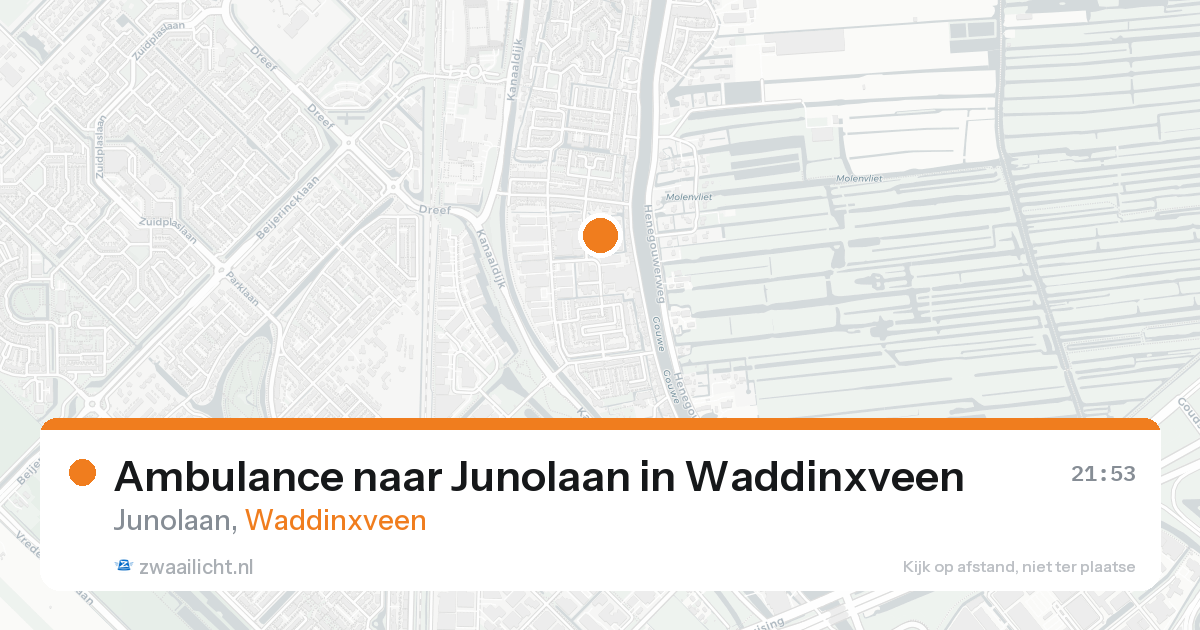 Ambulance naar Junolaan in Waddinxveen — 25 aug 2026