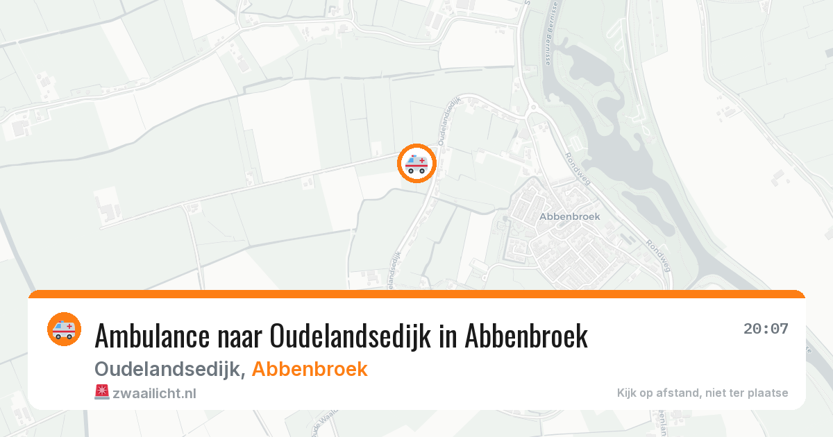 Ambulance naar Oudelandsedijk in Abbenbroek — 13 jul 2026