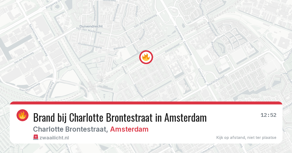 Brand bij Charlotte Brontestraat in Amsterdam — 8 feb 2026