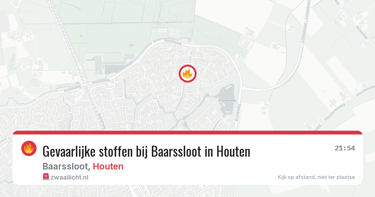 Gevaarlijke stoffen bij Baarssloot in Houten — 11 jun 2026