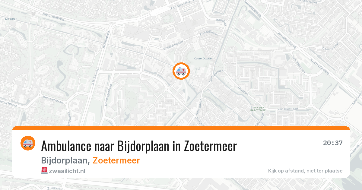 Ambulance naar Bijdorplaan in Zoetermeer — 12 mei 2026