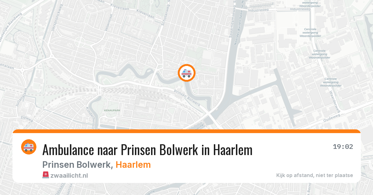 Ambulance naar Prinsen Bolwerk in Haarlem — 13 aug 2026