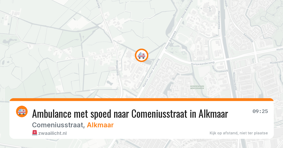 Ambulance met spoed naar Comeniusstraat in Alkmaar — 13 jul 2026