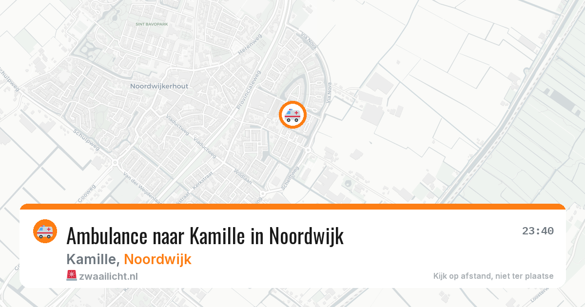 Ambulance naar Kamille in Noordwijk — 21 mei 2026