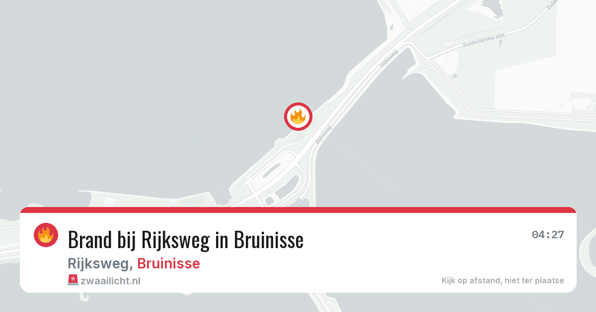 Brand bij Rijksweg in Bruinisse — 18 mei 2026