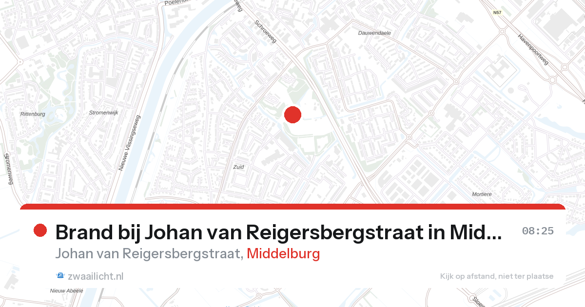 Brand bij Johan van Reigersbergstraat in Middelburg — 24 jun 2026