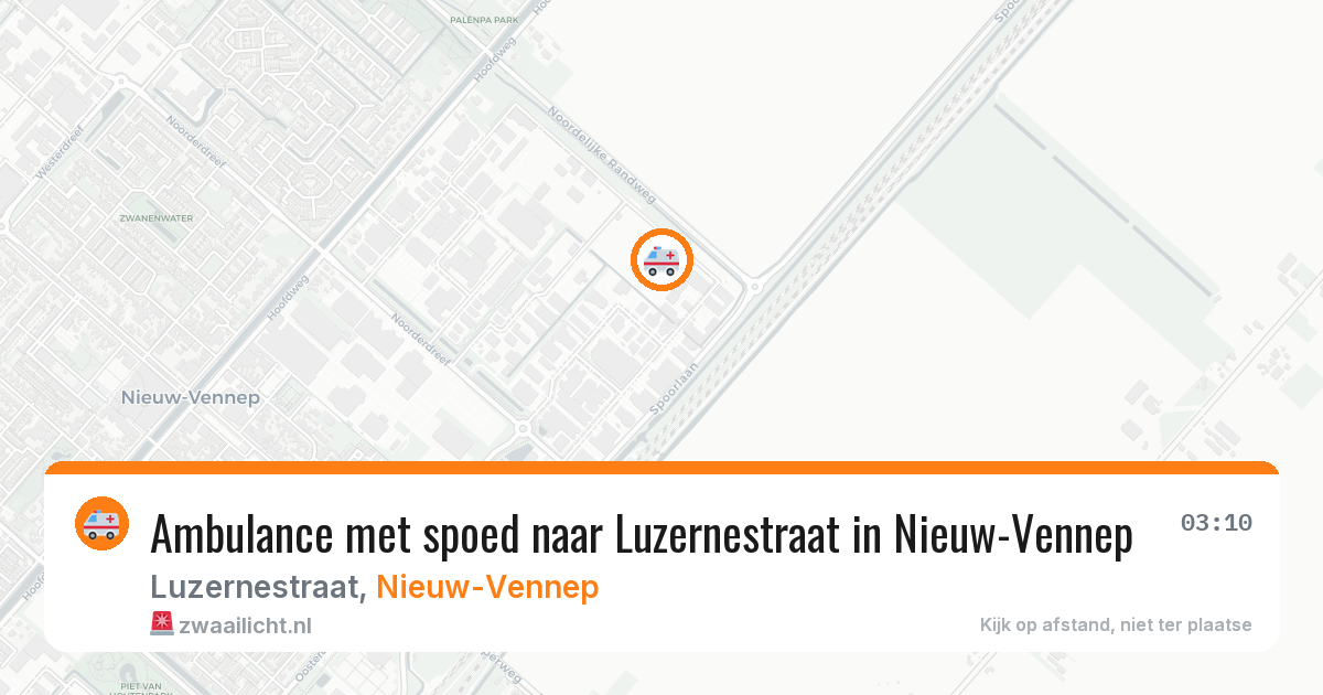 Ambulance met spoed naar Luzernestraat in Nieuw-Vennep — 11 aug 2026