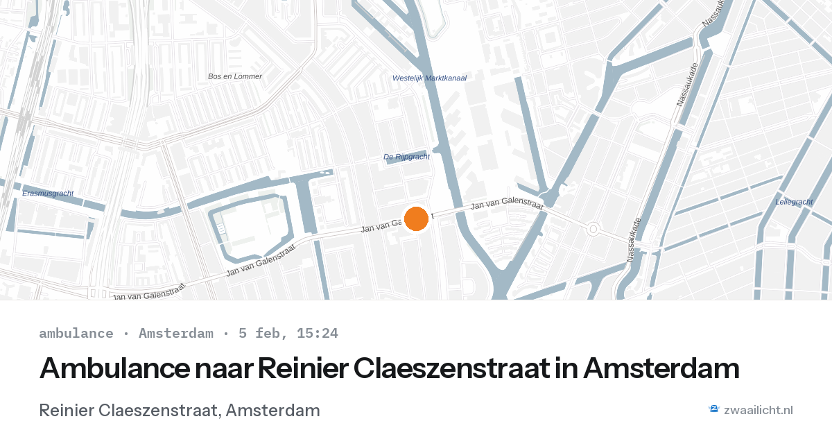 Ambulance naar Reinier Claeszenstraat in Amsterdam — 5 feb 2026