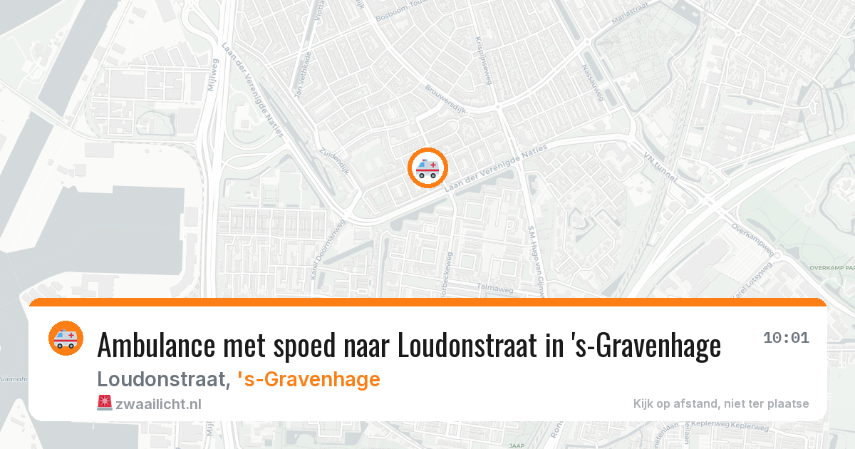 Ambulance met spoed naar Loudonstraat in 's-Gravenhage — 27 mrt 2026