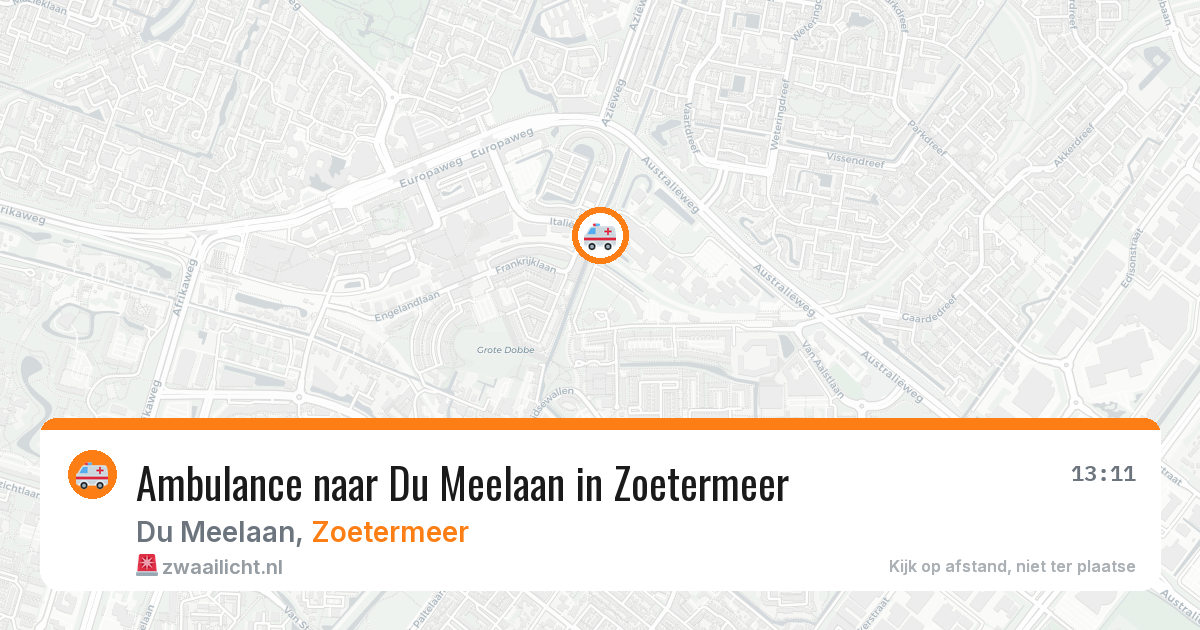 Ambulance naar Du Meelaan in Zoetermeer — 20 jun 2026