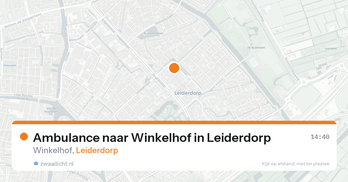Ambulance naar Winkelhof in Leiderdorp — 17 aug 2026