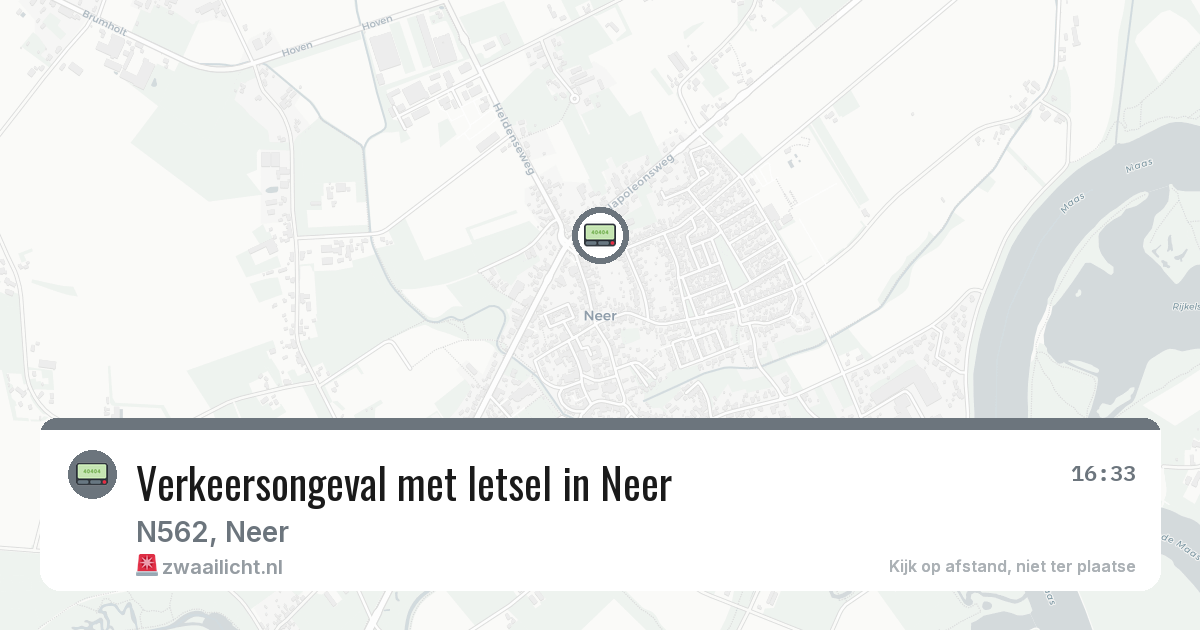 Verkeersongeval met letsel in Neer — 15 jun 2026