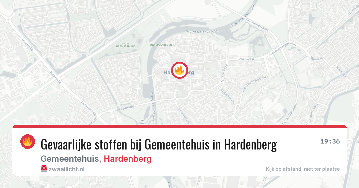Gevaarlijke stoffen bij Gemeentehuis in Hardenberg — 25 mei 2026