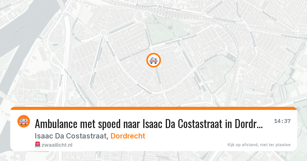 Ambulance met spoed naar Isaac Da Costastraat in Dordrecht — 24 jun 2026
