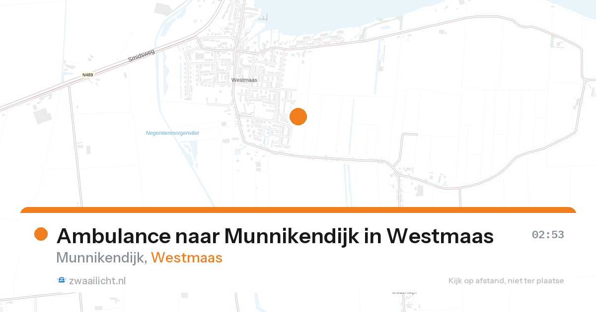 Ambulance naar Munnikendijk in Westmaas — 28 aug 2026