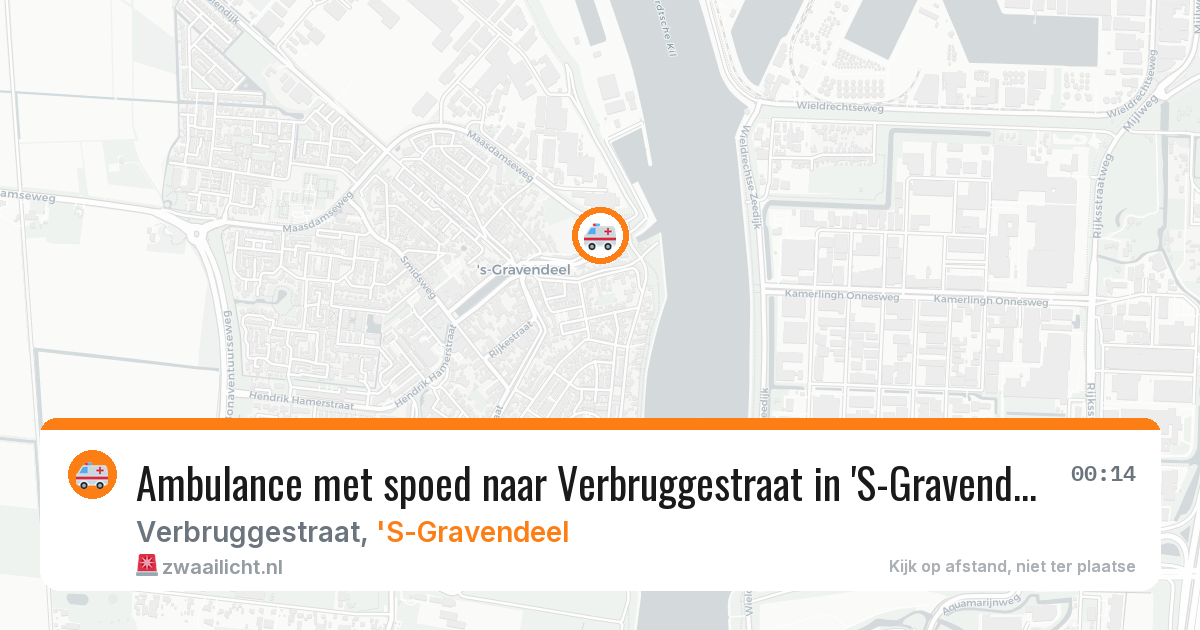 Ambulance met spoed naar Verbruggestraat in 'S-Gravendeel — 23 mrt 2026
