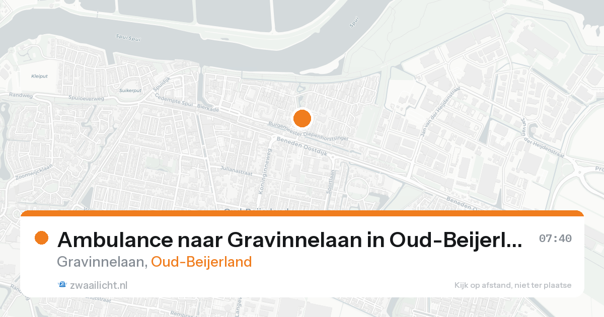 Ambulance naar Gravinnelaan in Oud-Beijerland — 6 jul 2026