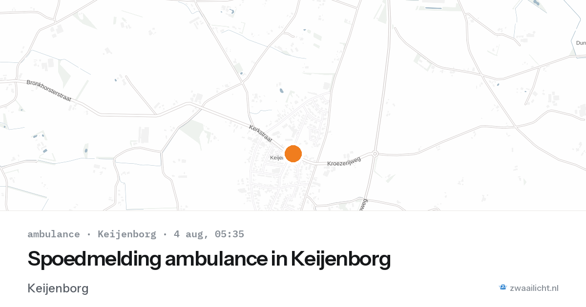 Spoedmelding ambulance in Keijenborg — 4 aug 2026