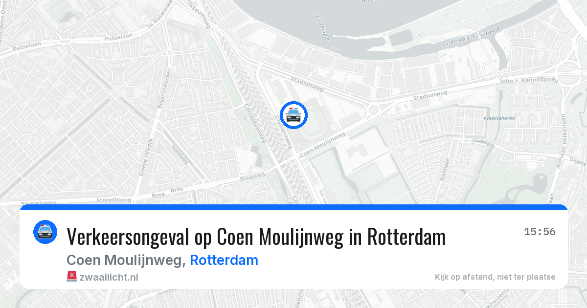 Verkeersongeval op Coen Moulijnweg in Rotterdam — 7 apr 2026